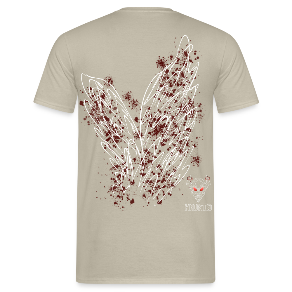 Men T-Shirt Dark Red Wings - Sandbeige