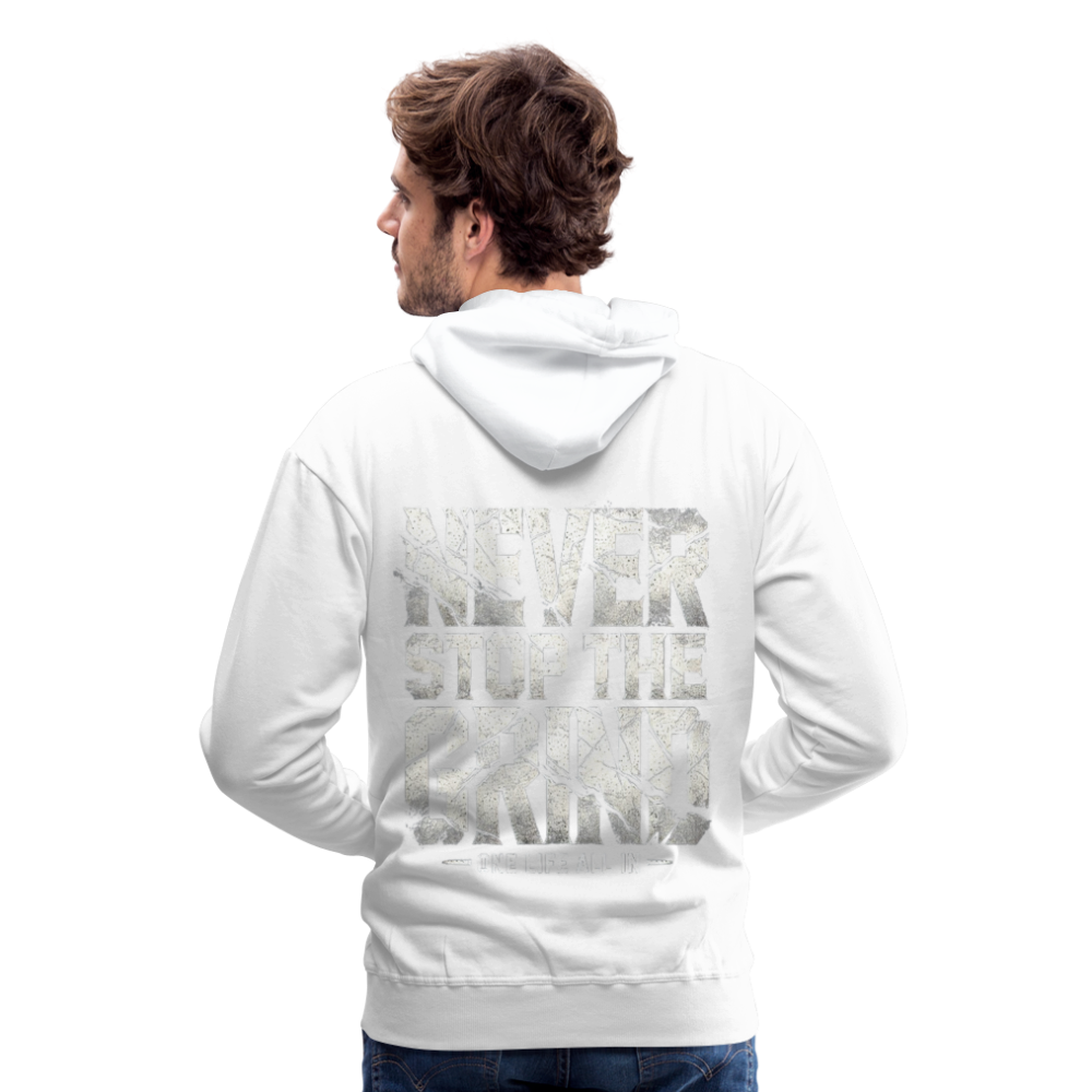 Men Hoodie Never Stop The Grind - Weiß