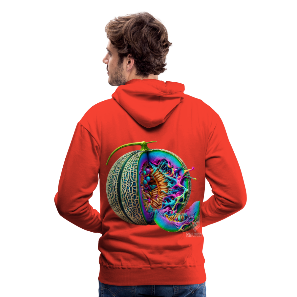 Men Hoodie Neon Melon Art - Rot