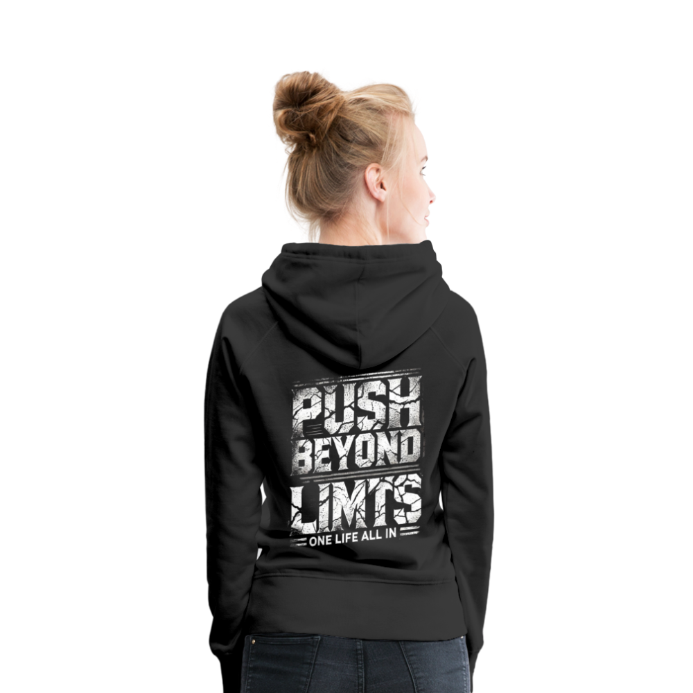 Women Hoodie Push Beyond Limits - Schwarz