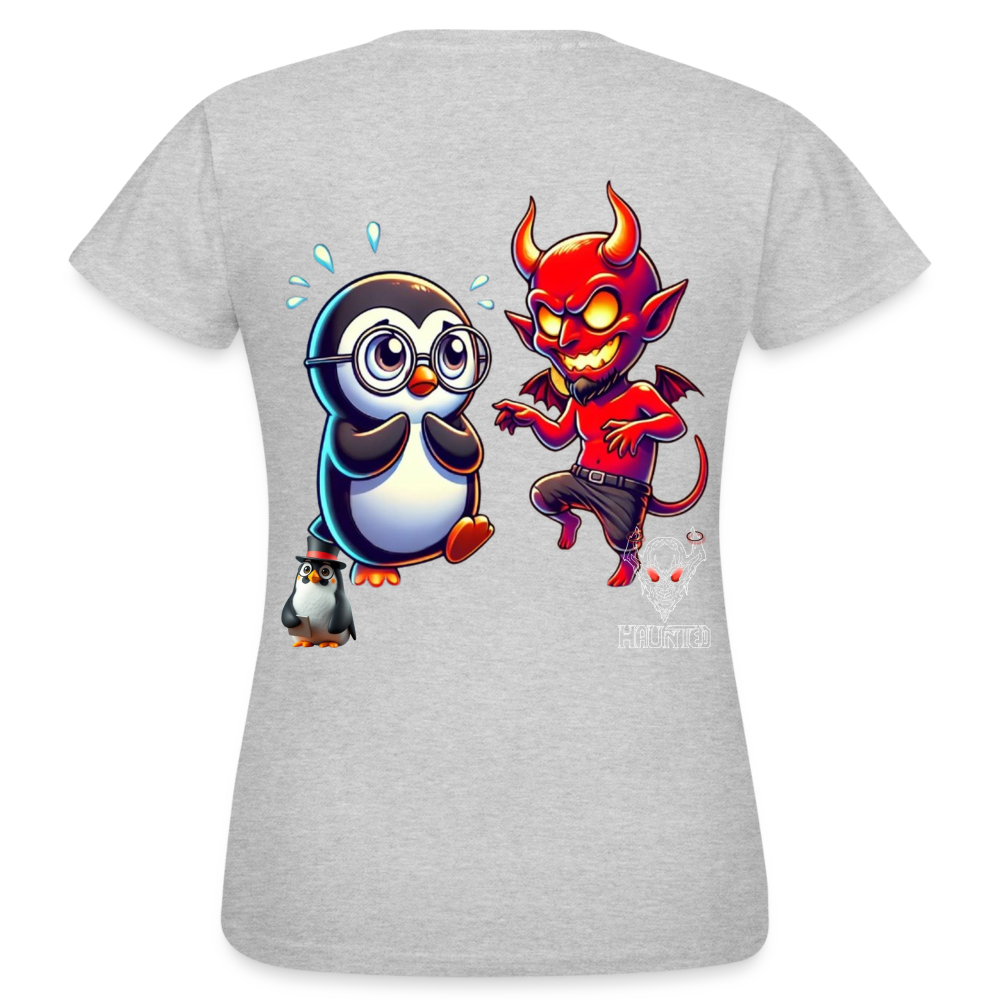 Women T-Shirt Dancing with Devil - Grau meliert