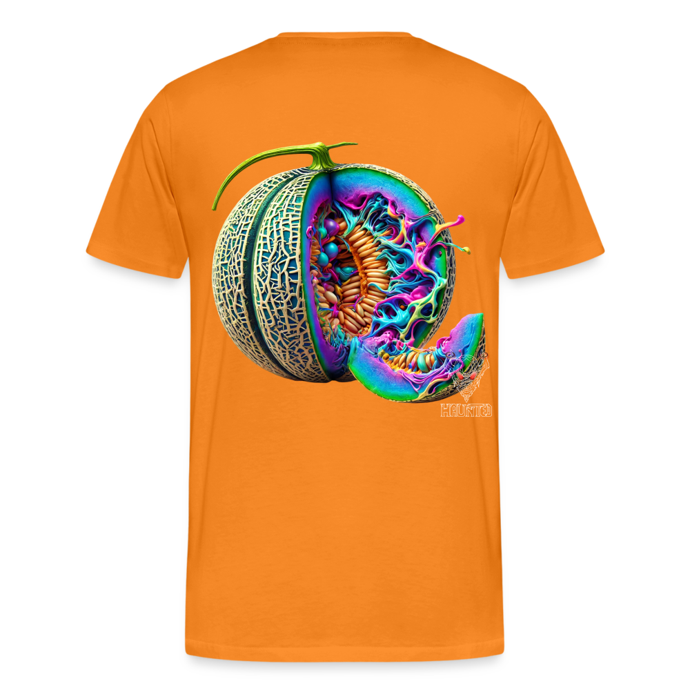 Men T-Shirt Neon Melon Art - Orange