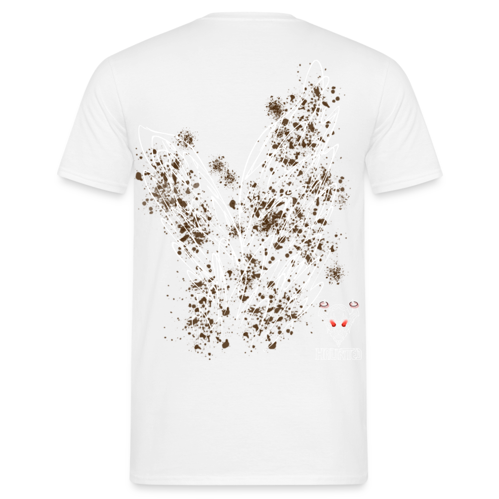 Men T-Shirt Brown Wings - Weiß