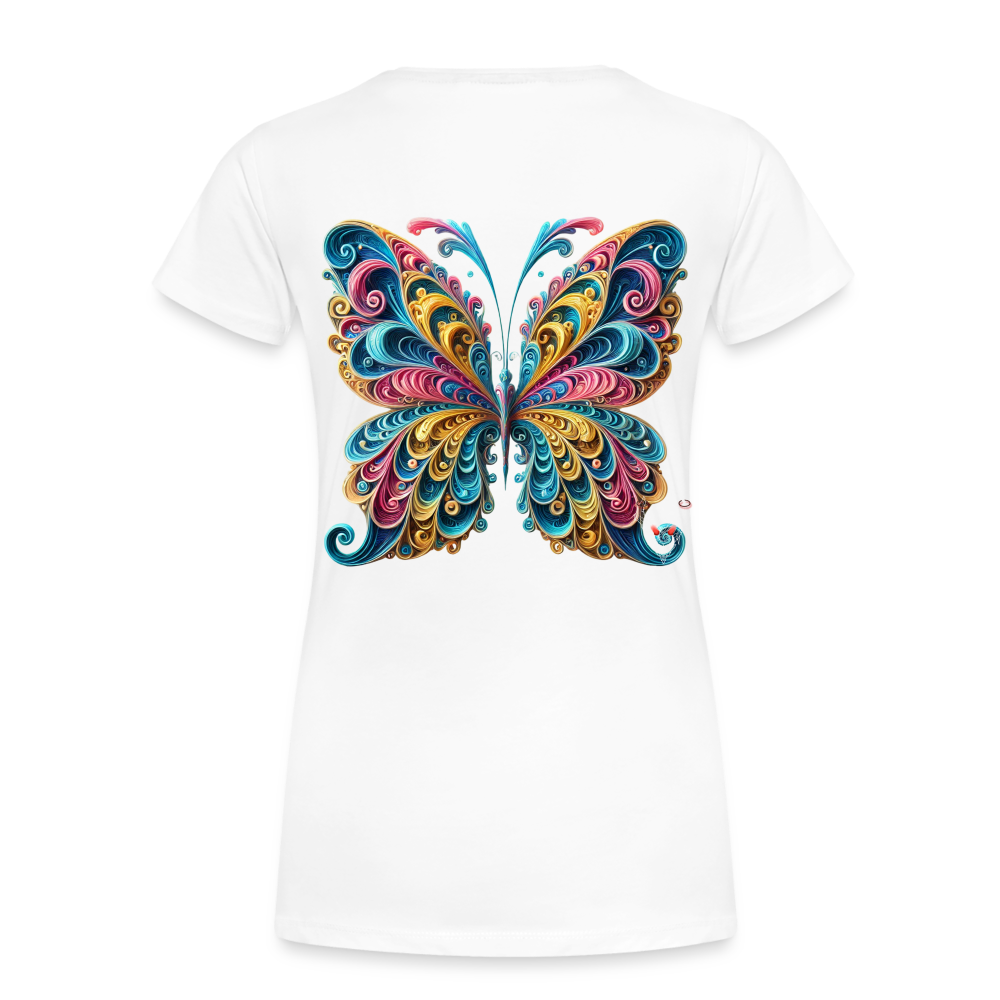 Woman T-Shirt Whimsical Butterfly Harmony - Weiß