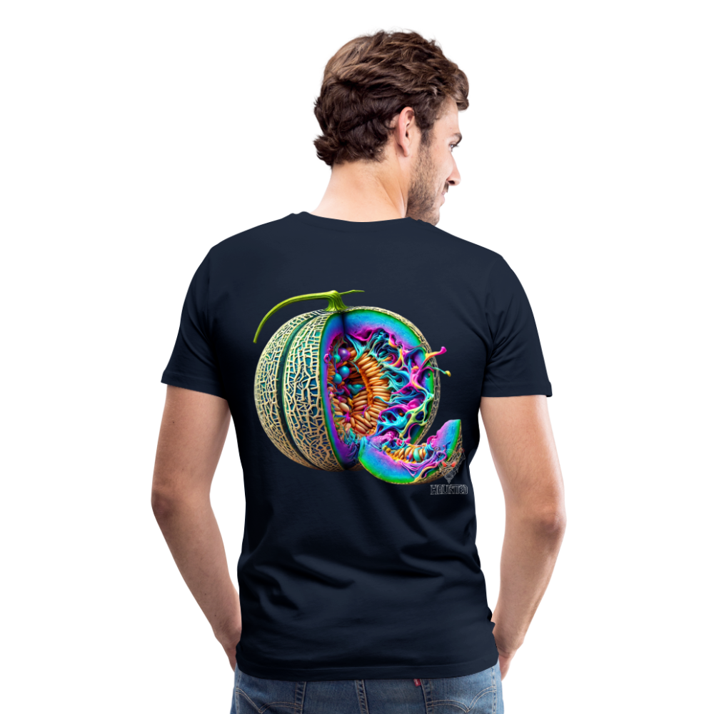 Men T-Shirt Neon Melon Art - Navy