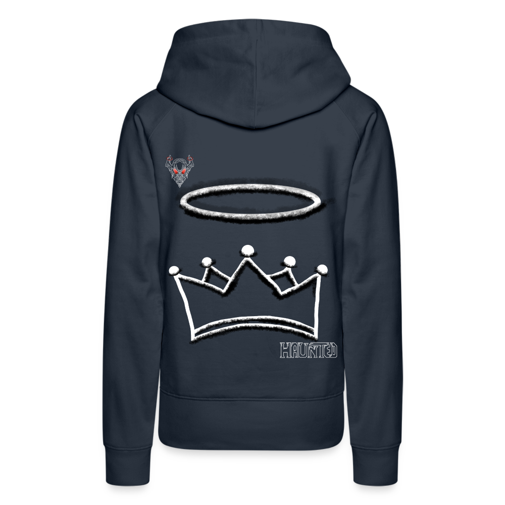 Woman Hoodie Crown and Ring Light - Navy