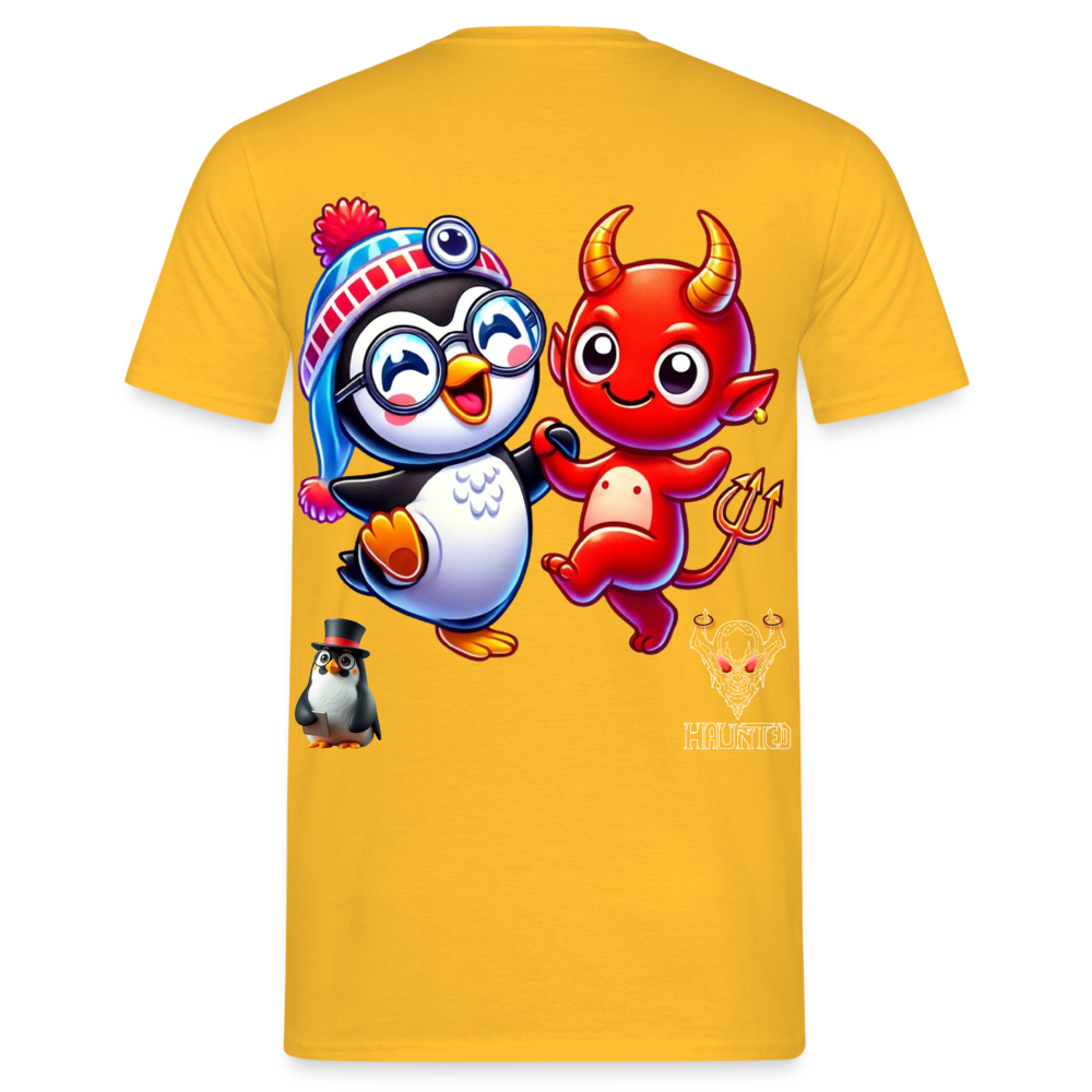 Men T-Shirt Dancing with Devil - Gelb