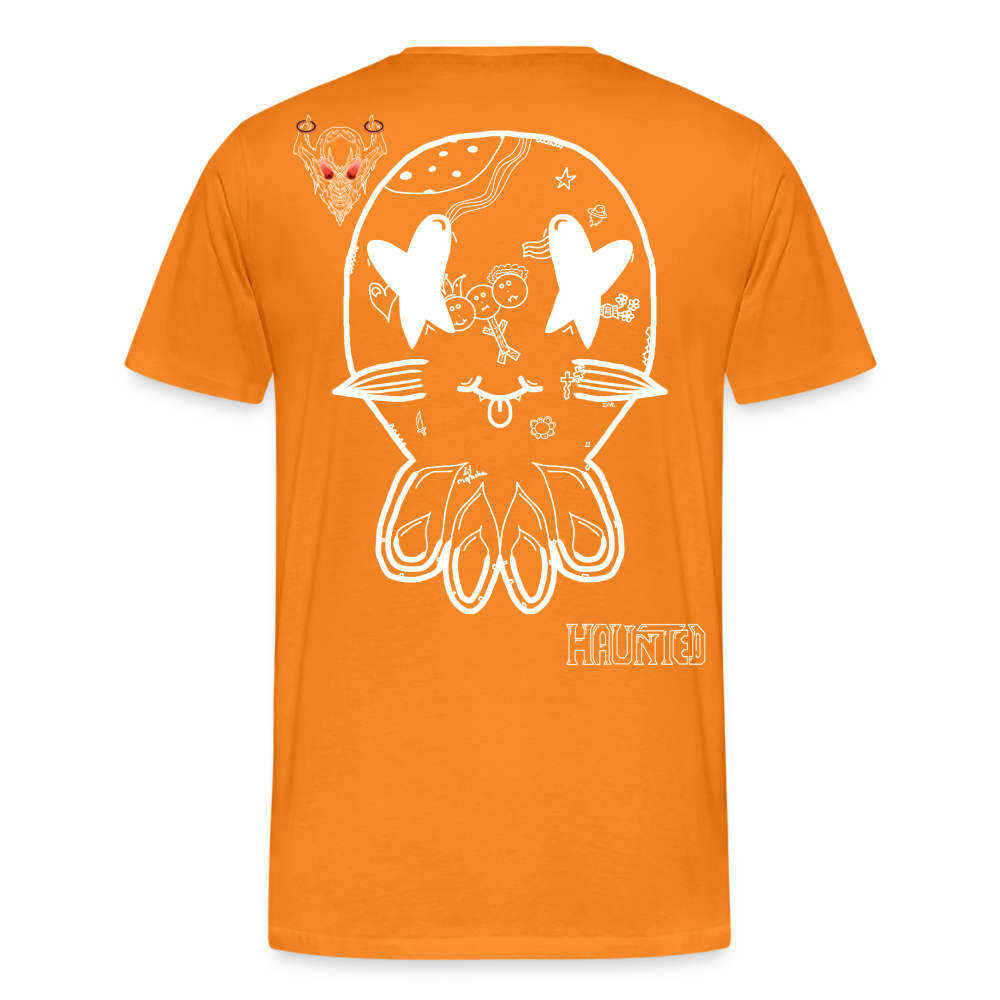 Man T-Shirt Ghost Doodle Light - Orange