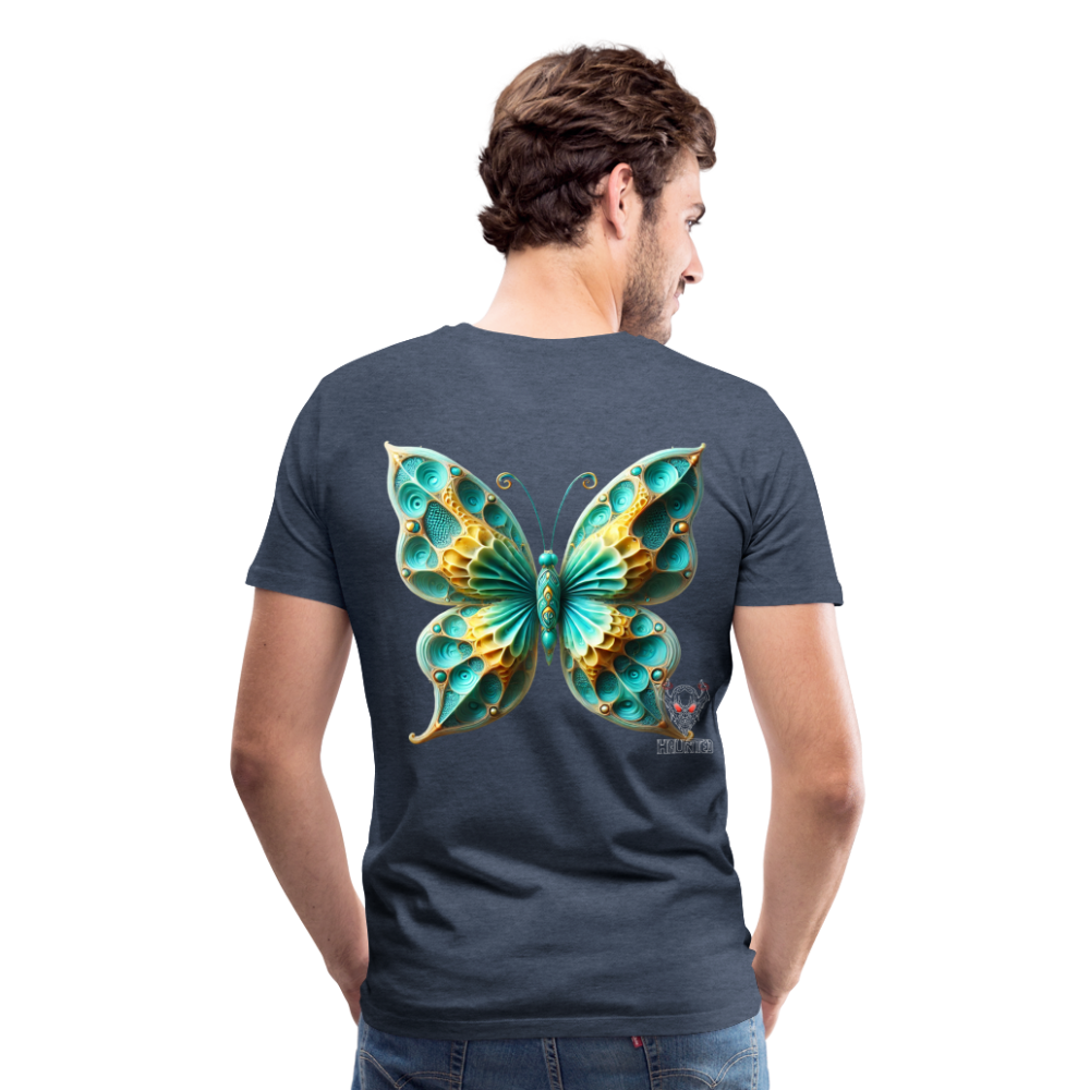 Men T-Shirt Aqua Wing Symphony - Blau meliert
