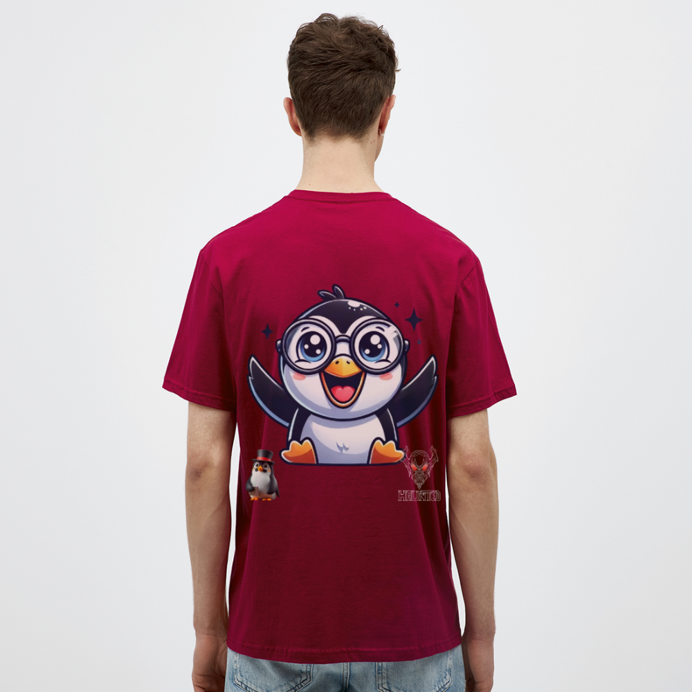 Men T-Shirt KasPenguin Happy - Ziegelrot