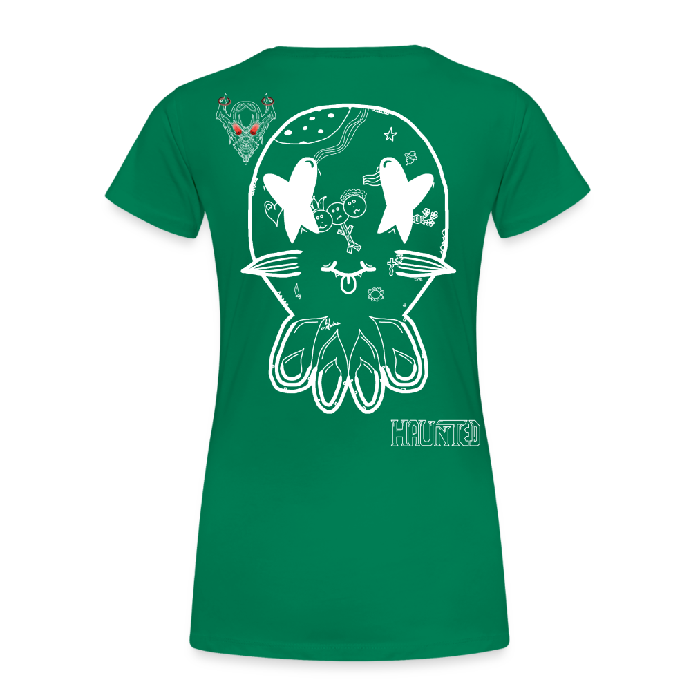 Woman T-Shirt Ghost Doodle - Kelly Green