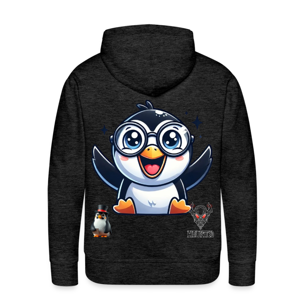 Men Hoodie KasPenguin Happy - Anthrazit