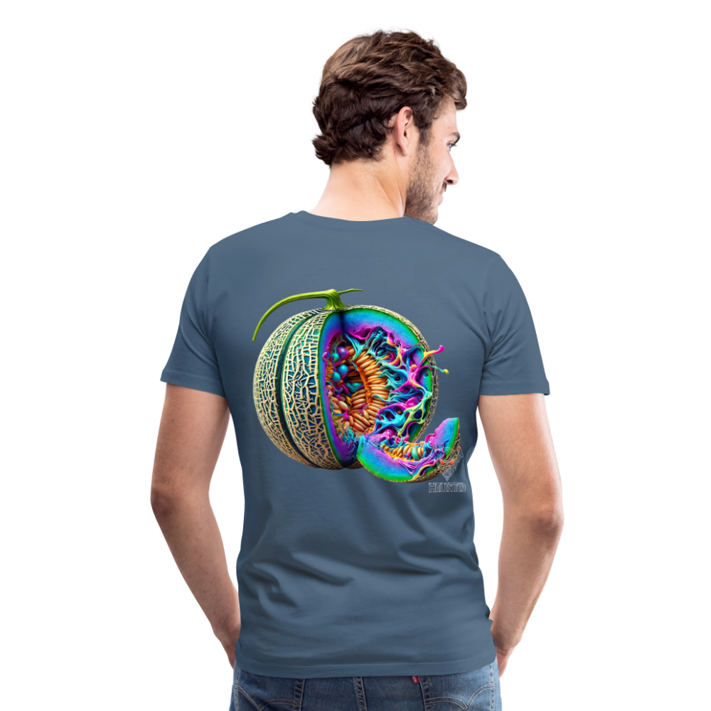 Men T-Shirt Neon Melon Art - Blaugrau