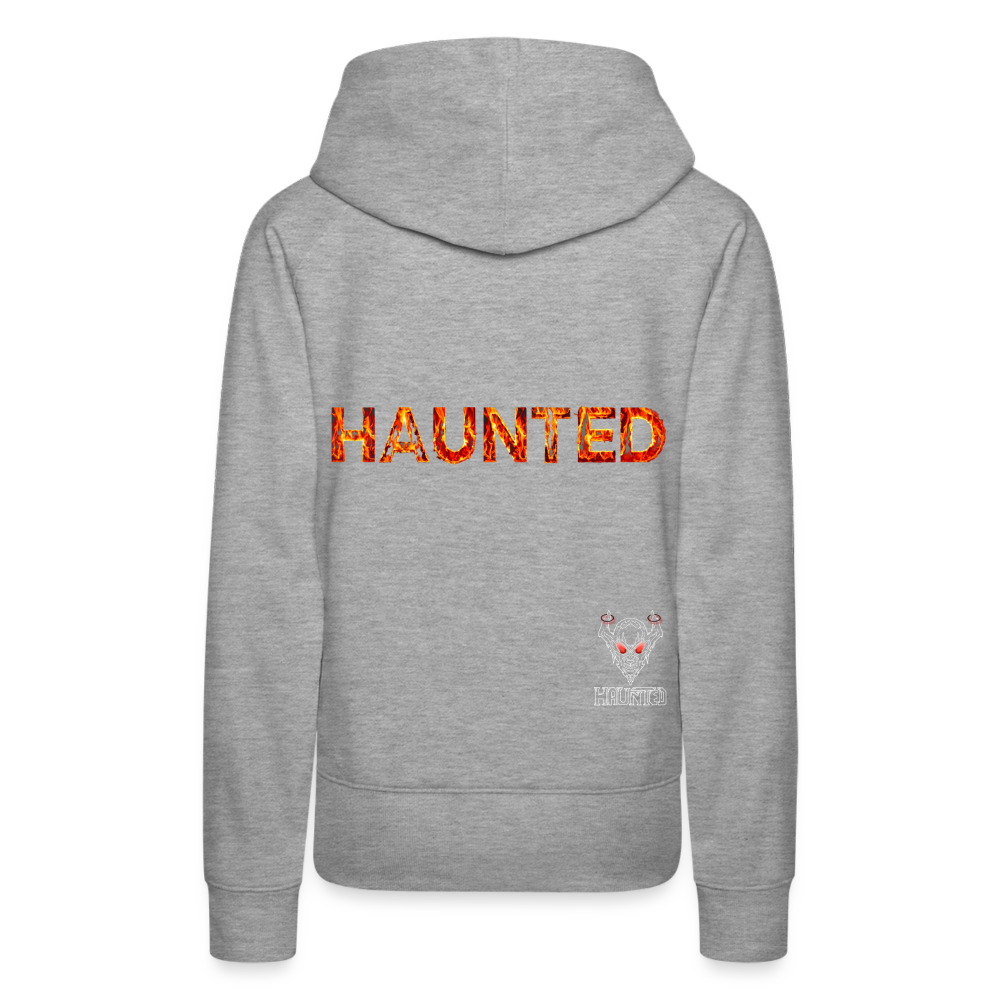 Women Hoodie Blazing Ember Fury - Grau meliert