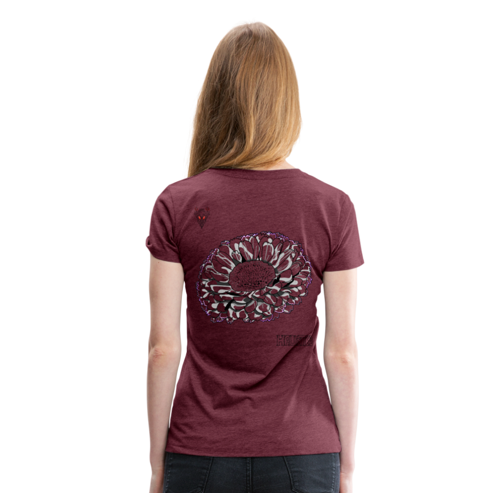 Woman T-Shirt Calendula - Bordeauxrot meliert