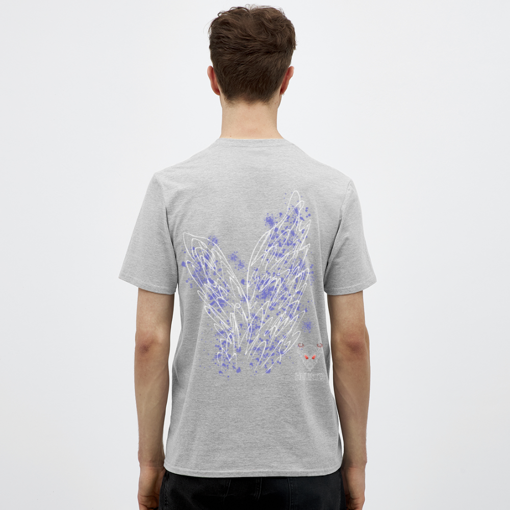Men T-Shirt Light Blue Wings - Grau meliert