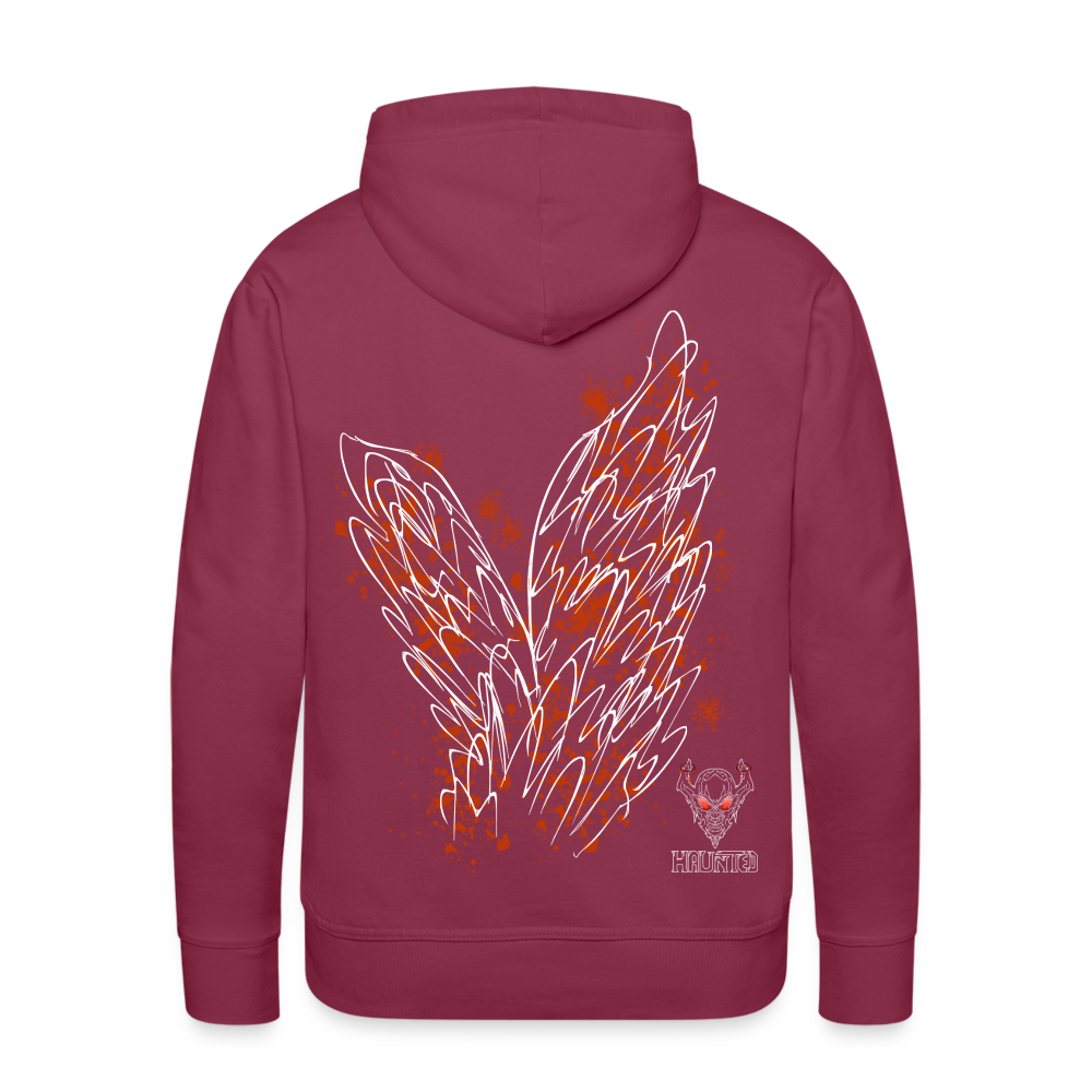 Men Hoodie Orange Wings - Bordeaux