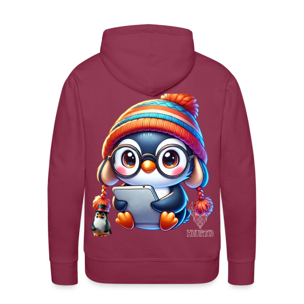 Men Hoodie KasPenguin with Pad - Bordeaux