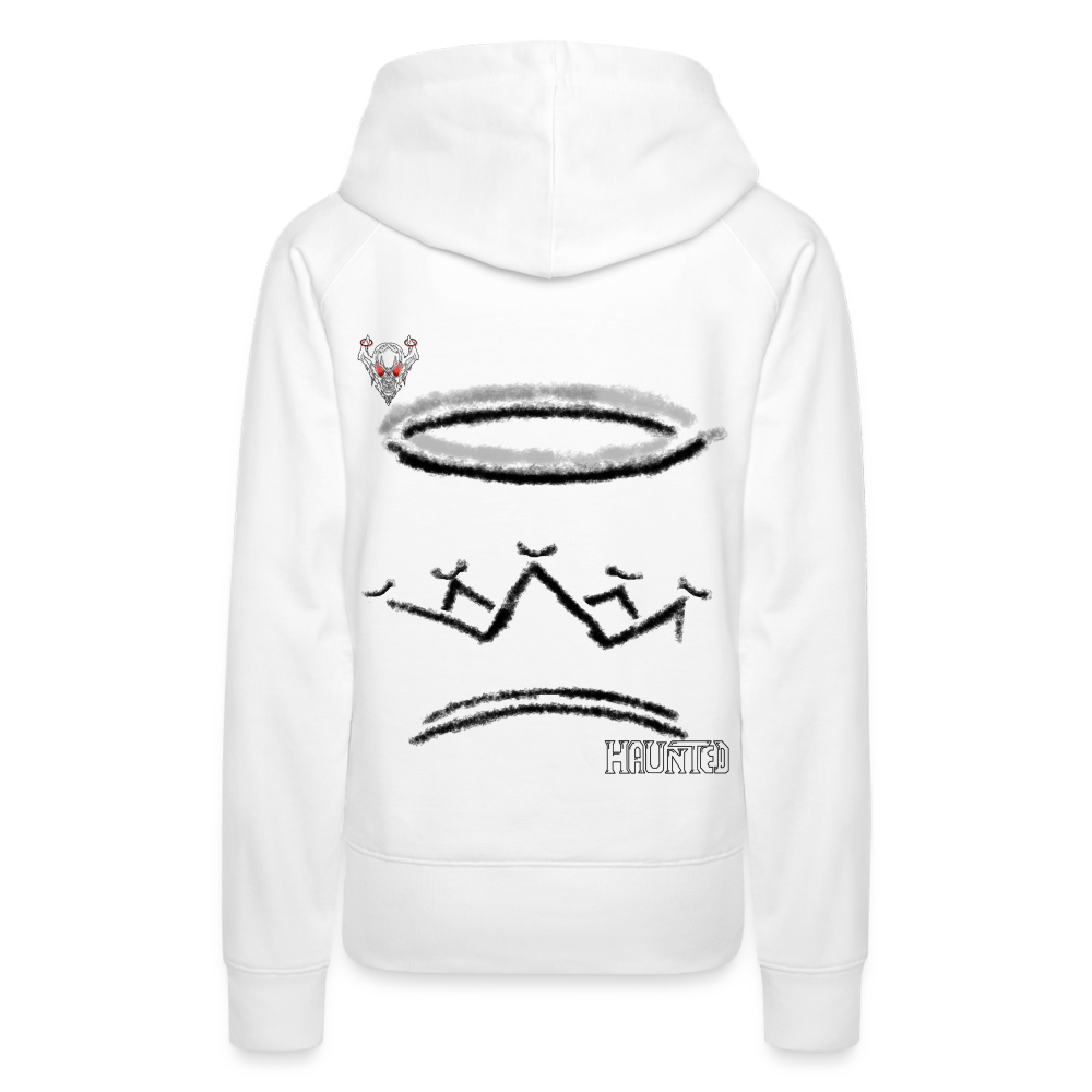 Woman Hoodie Crown and Ring Dark - Weiß