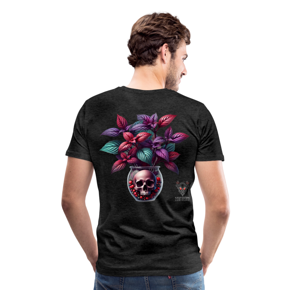 Men T-Shirt Skull Bloom Vase - Anthrazit