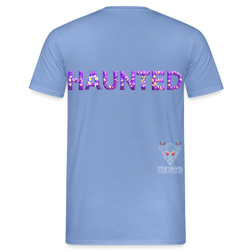 Men T-Shirt Lavender Bloom Essence - carolina blue