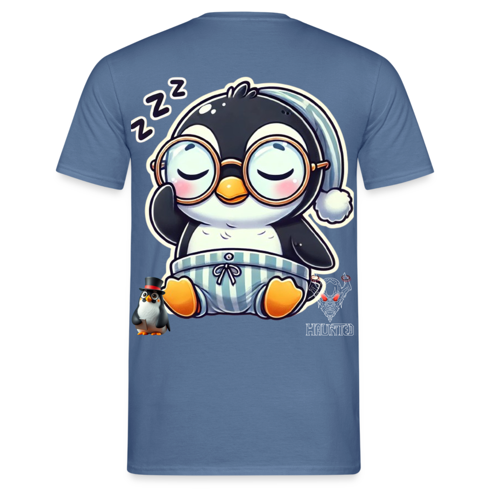 Men T-Shirt Sleepy KasPenguin - Taubenblau