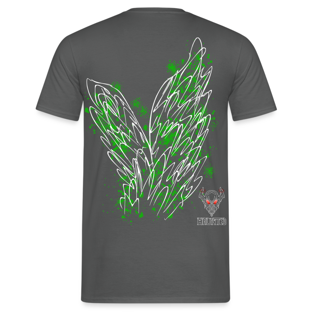 Men T-Shirt Green Wings - Anthrazit