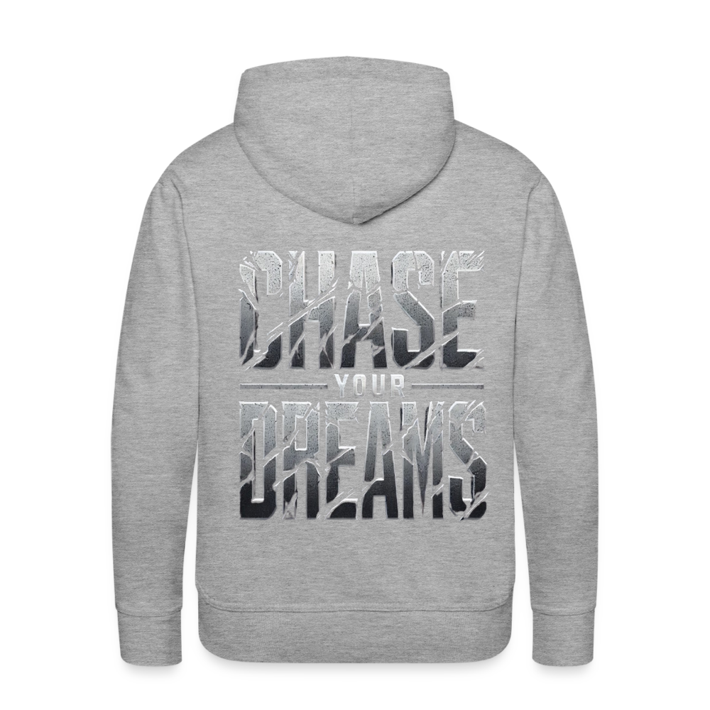 Men Hoodie Chase Your Dreams - Grau meliert
