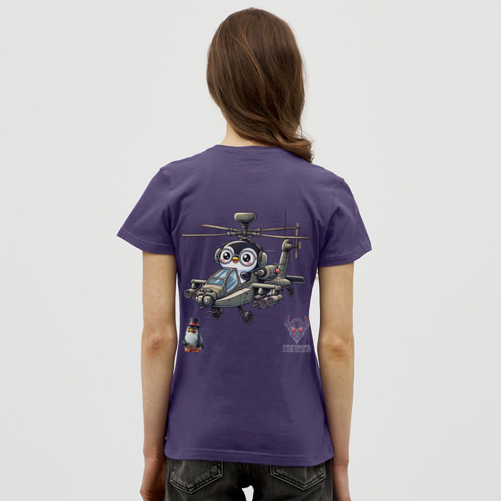 Women T-Shirt KasPenguin in Apache - Dunkellila