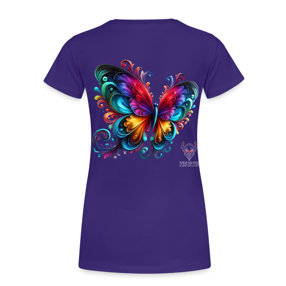Woman T-Shirt Radiant Butterfly Art - Lila