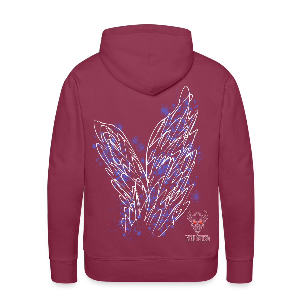 Men Hoodie Light Blue Wings - Bordeaux