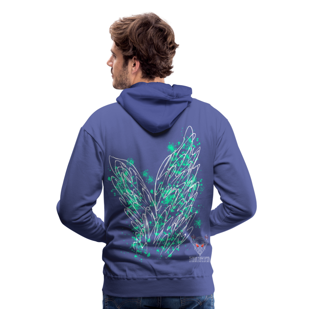 Men Hoodie Turquoise Wings - Königsblau