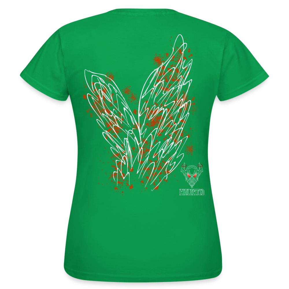 Women T-Shirt Orange Wings - Kelly Green