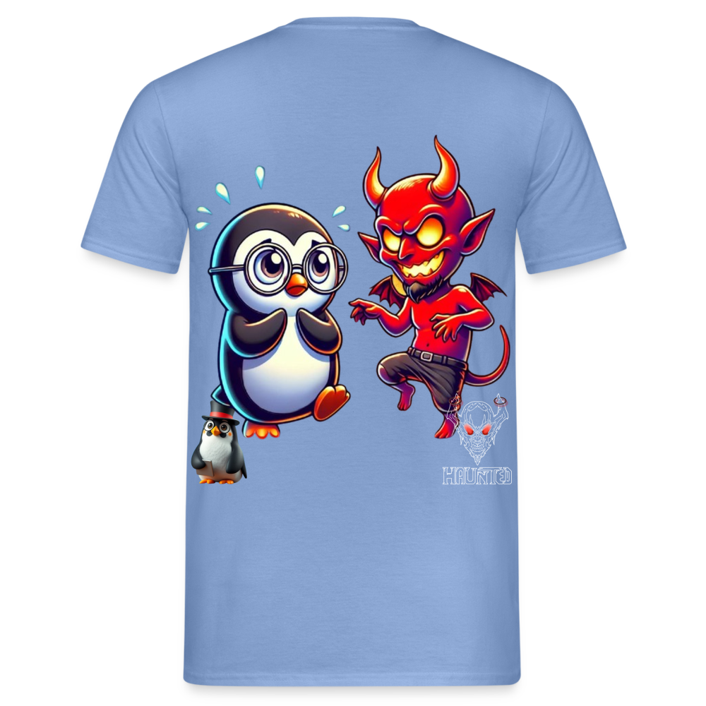 Men T-Shirt Dancing with Devil - carolina blue