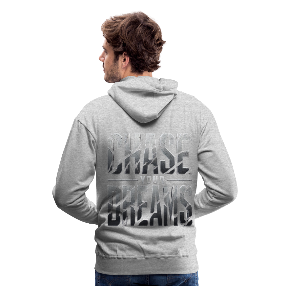 Men Hoodie Chase Your Dreams - Grau meliert