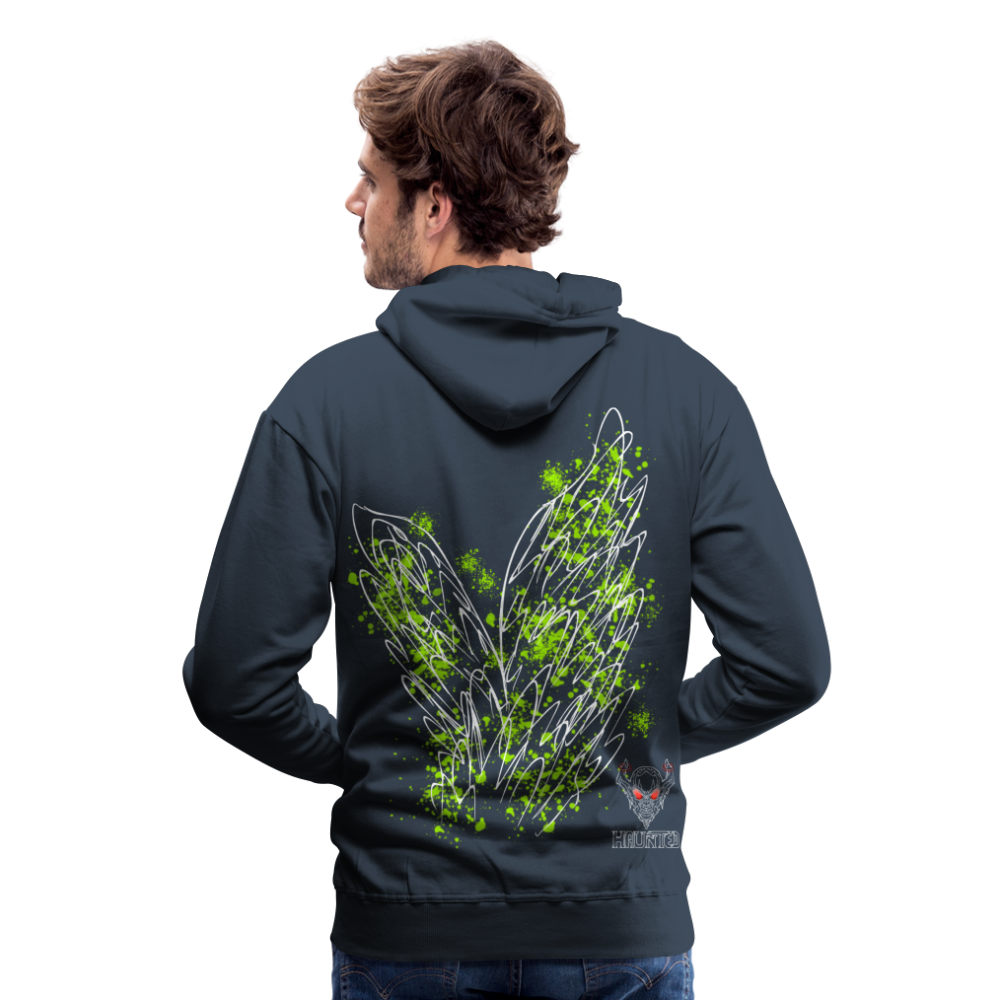 Men Hoodie Poison Green Wings - Navy