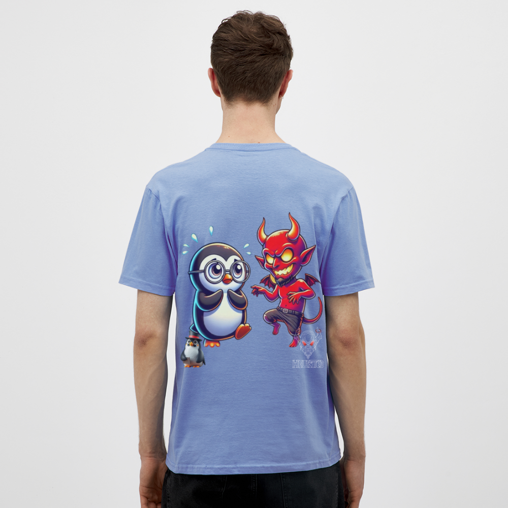 Men T-Shirt Dancing with Devil - carolina blue