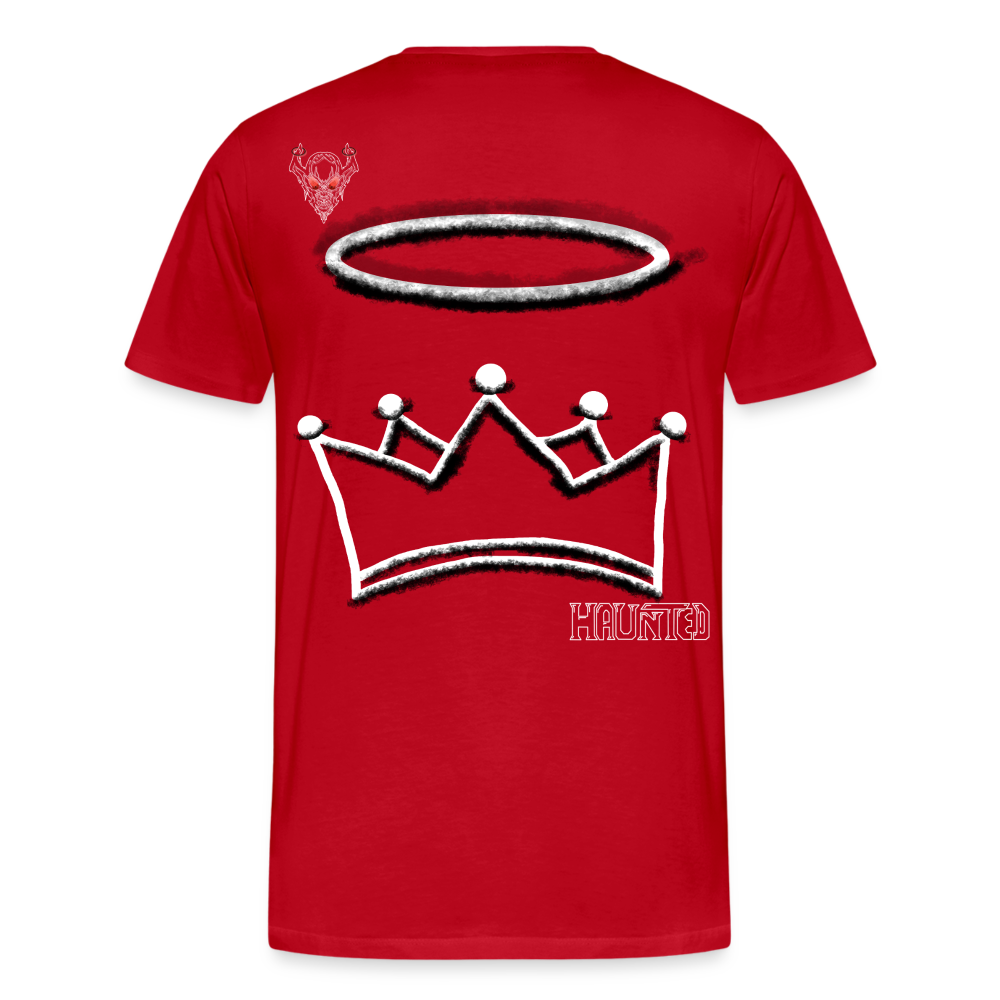 Man T-Shirt Crown and Ring Light - Rot