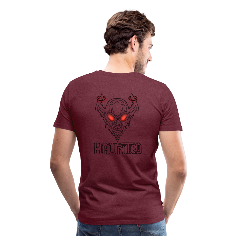 Men T-Shirt Deamon Black - Bordeauxrot meliert