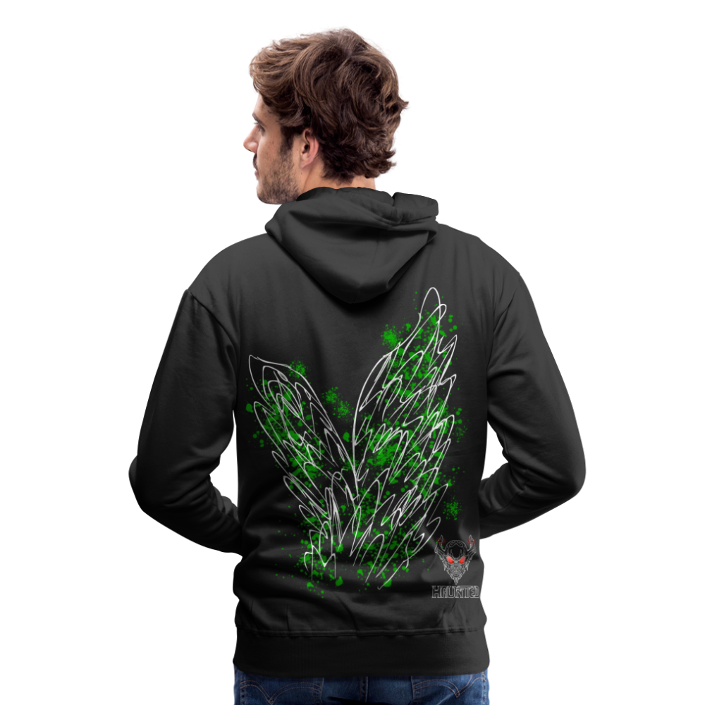 Men Hoodie Green Wings - Schwarz