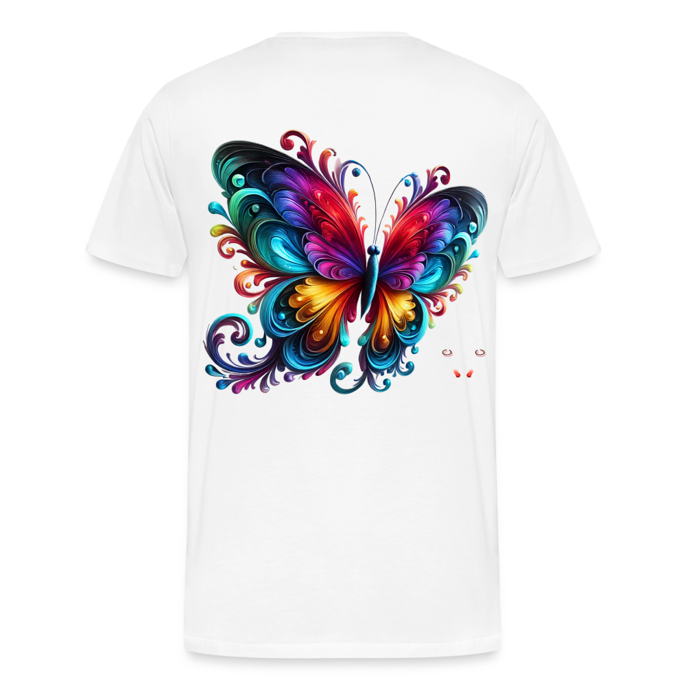 Men T-Shirt Radiant Butterfly Art - Weiß