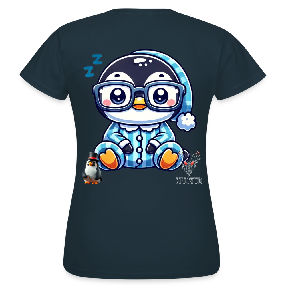 Women T-Shirt KasPenguin in Pyjama - Navy