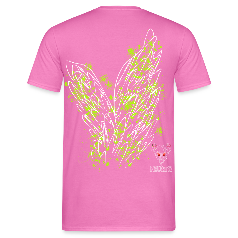 Men T-Shirt Poison Green Wings - Pink