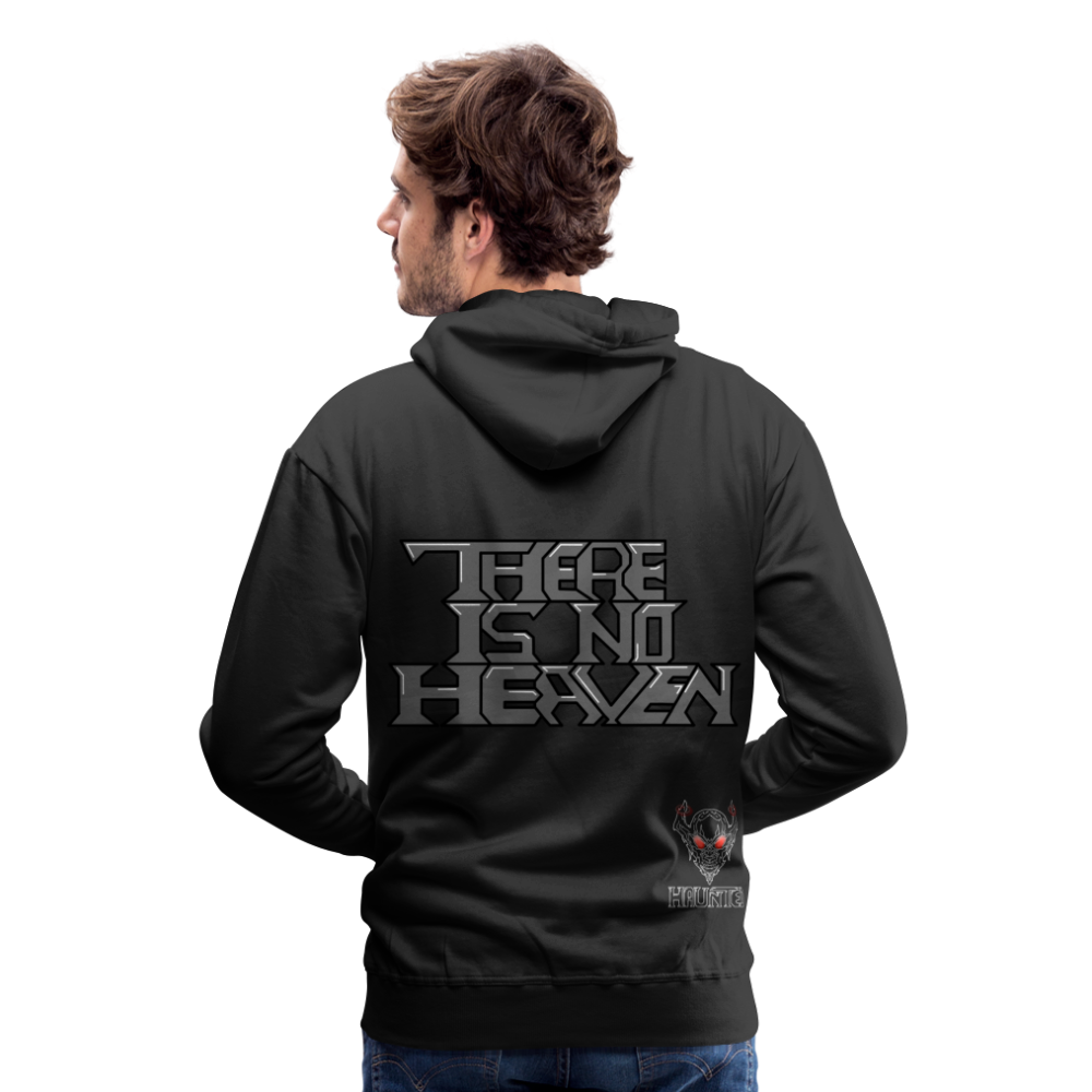 Men Hoodie There Is No Heaven Text - Schwarz