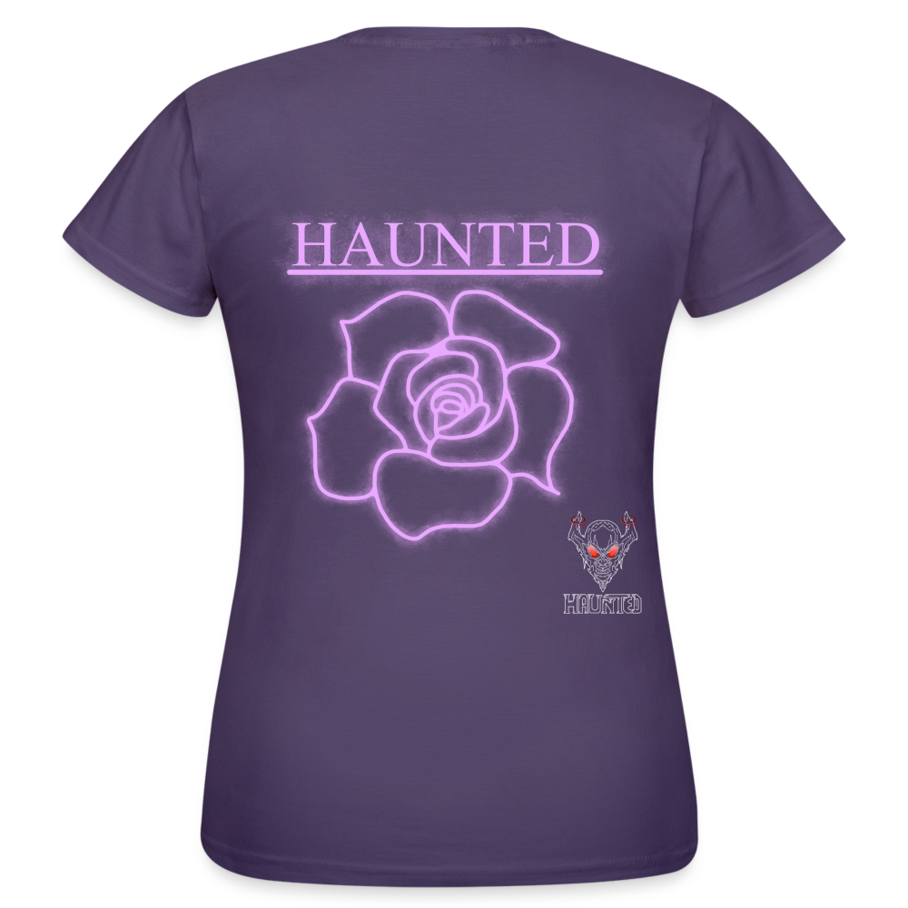 Women T-Shirt Light Pink Neon Rose - Dunkellila