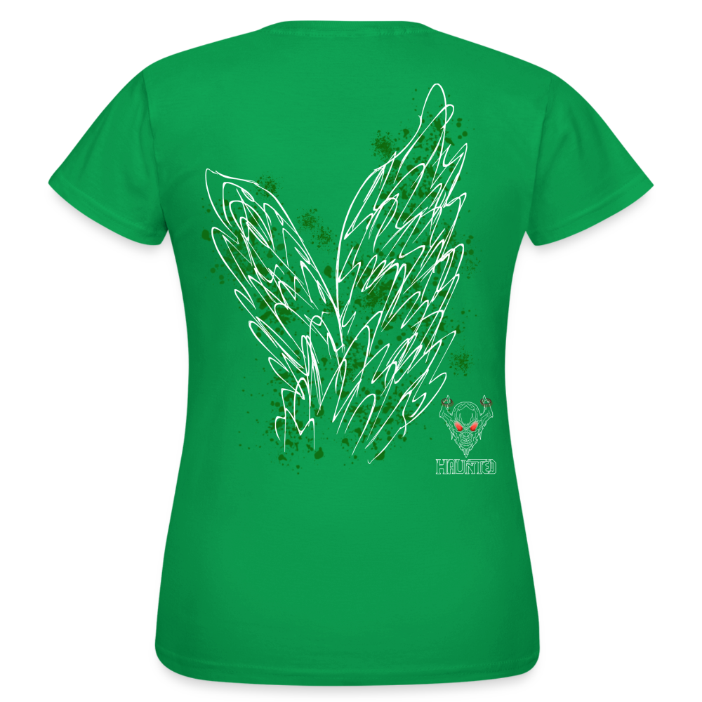 Women T-Shirt Dark Green Wings - Kelly Green