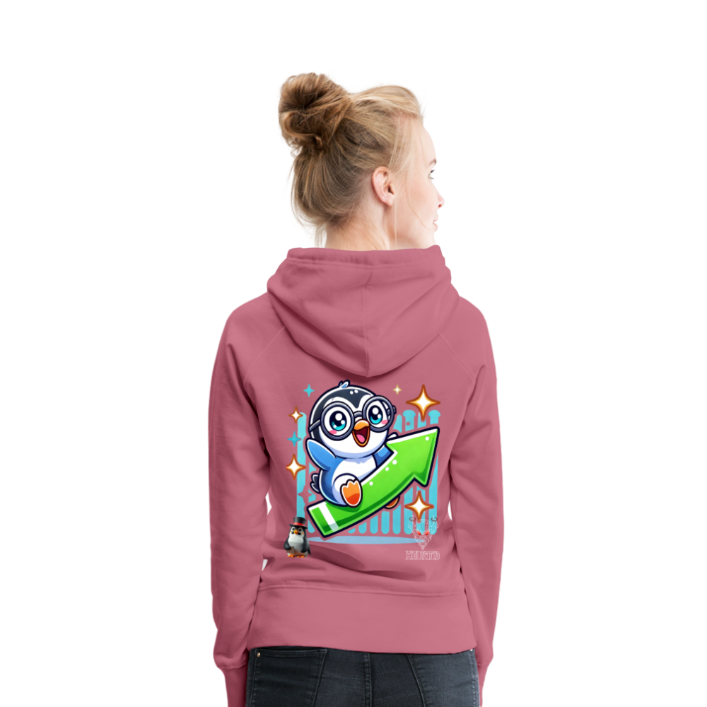 Women Hoodie KasPenguin Riding the Trend - Malve