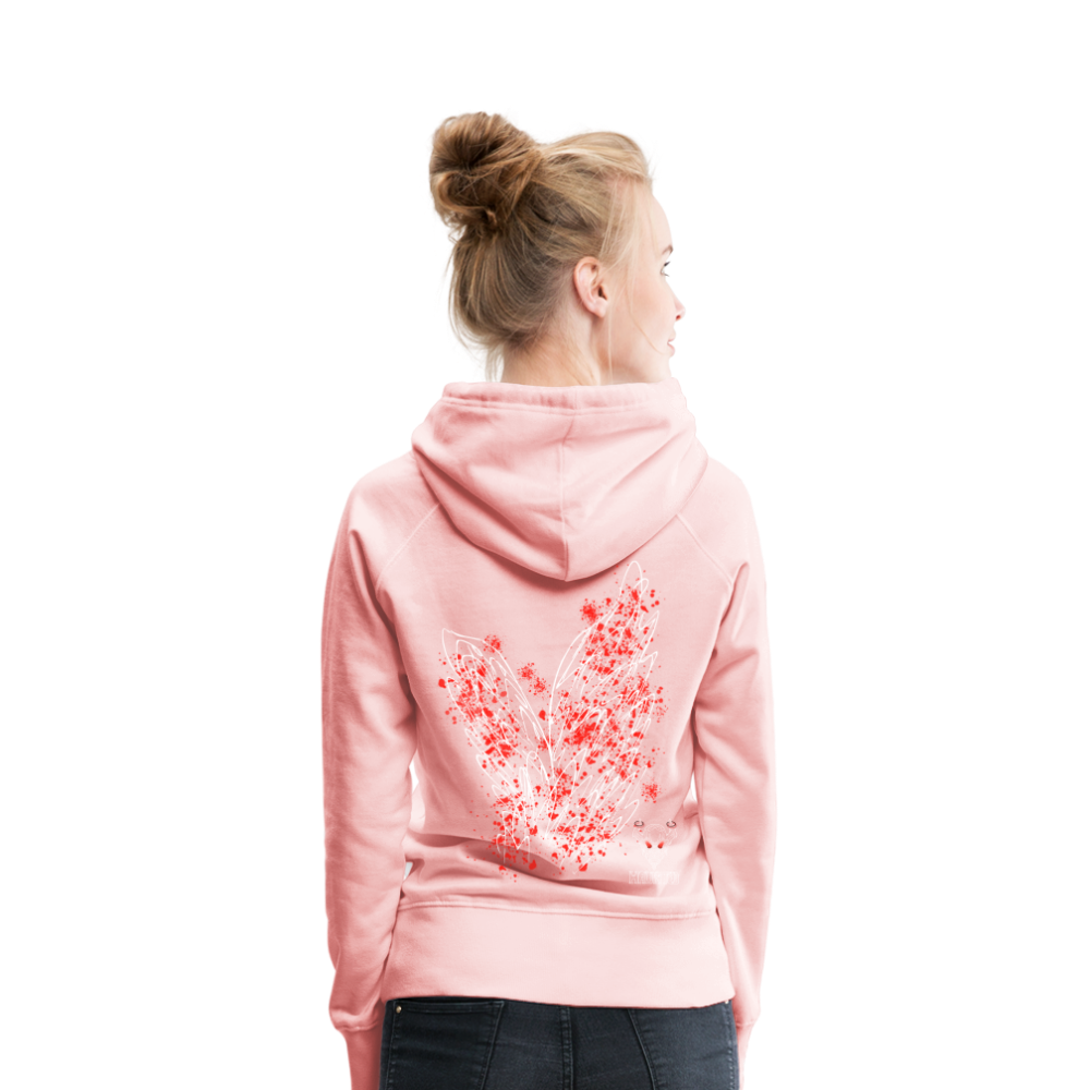 Women Hoodie Red Wings - Kristallrosa