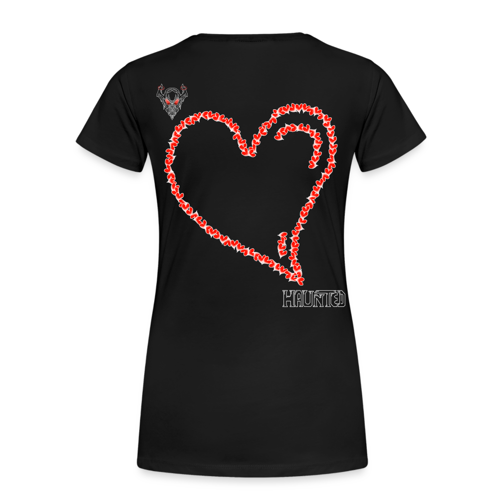 Woman T-Shirt Hearts Light - Schwarz