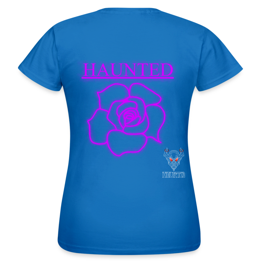 Women T-Shirt Pink Neon Rose - Royalblau